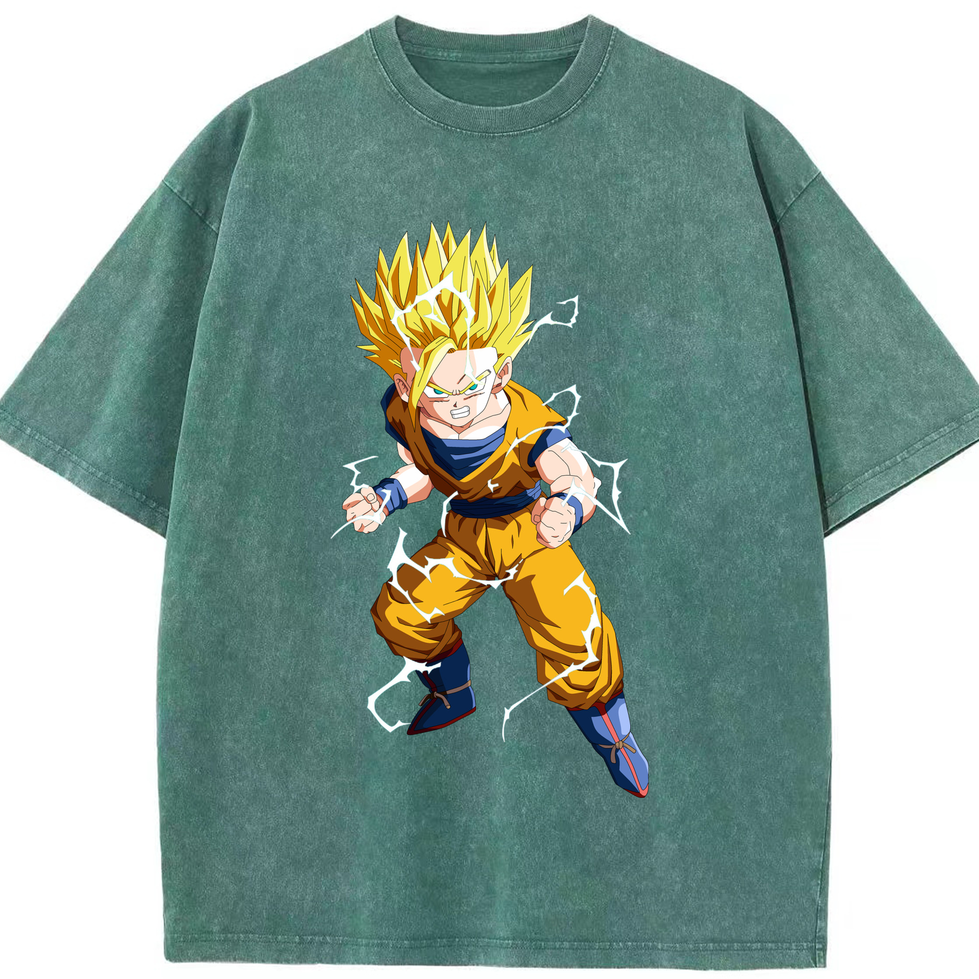 （画像用） ドラゴンボール 孫 悟飯（そんごはん）DRAGON BALL Son Gohan 綿100% ヴィンテージ風 半袖Tシャツ（フロントプリント）